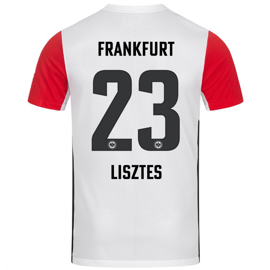 Women Football Krisztián Lisztes #23 White Red Home Jersey 2024/25 T-Shirt Nz