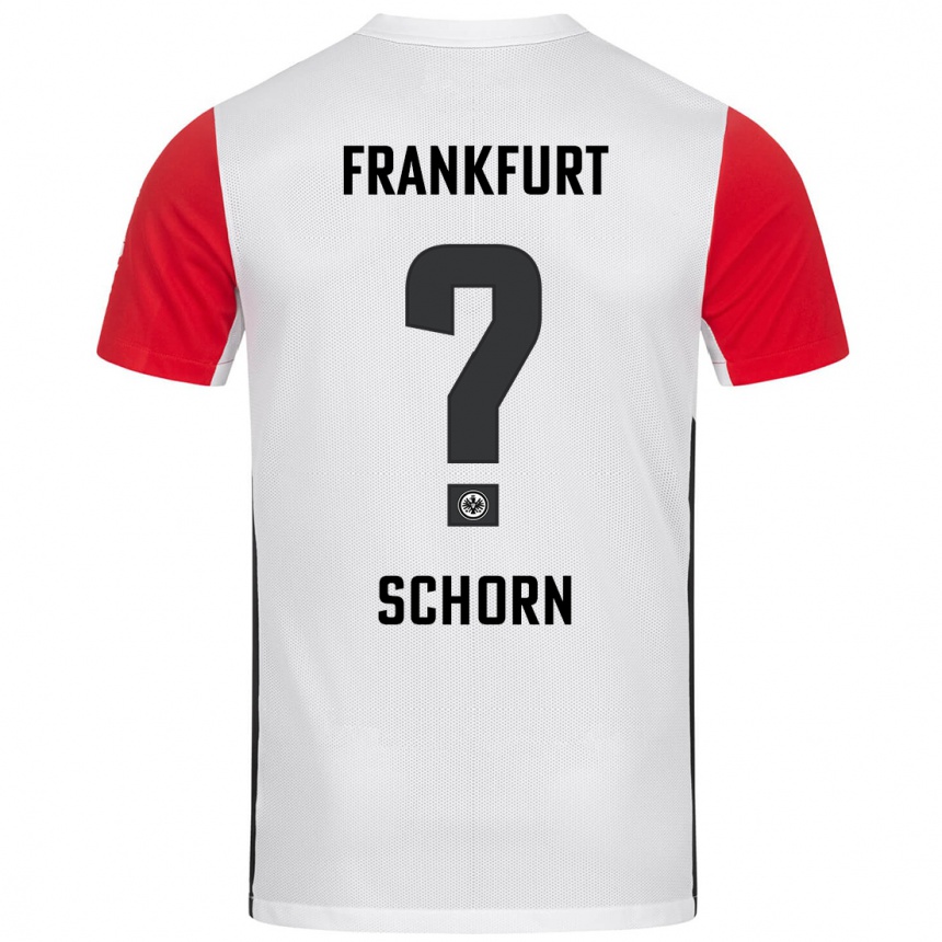 Women Football Moritz Schorn #0 White Red Home Jersey 2024/25 T-Shirt Nz