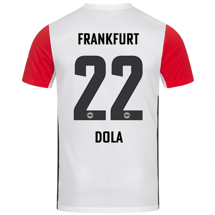 Women Football Igor Dola #22 White Red Home Jersey 2024/25 T-Shirt Nz