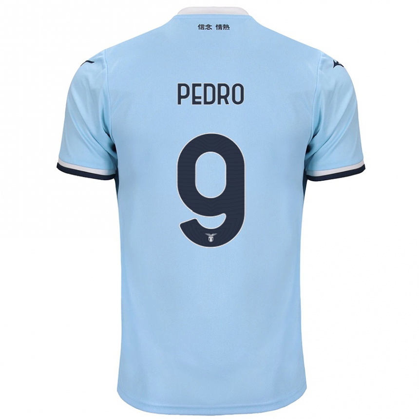 Women Football Pedro #9 Blue Home Jersey 2024/25 T-Shirt Nz