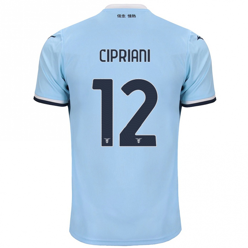 Women Football Alessio Cipriani #12 Blue Home Jersey 2024/25 T-Shirt Nz