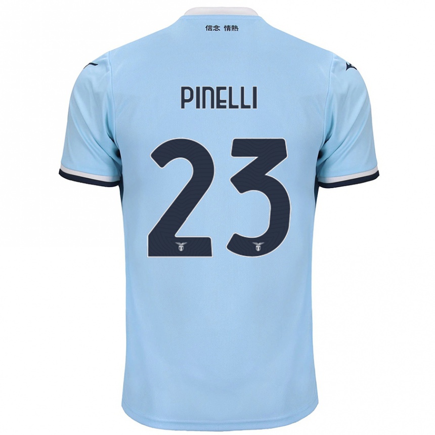 Women Football Pietro Pinelli #23 Blue Home Jersey 2024/25 T-Shirt Nz