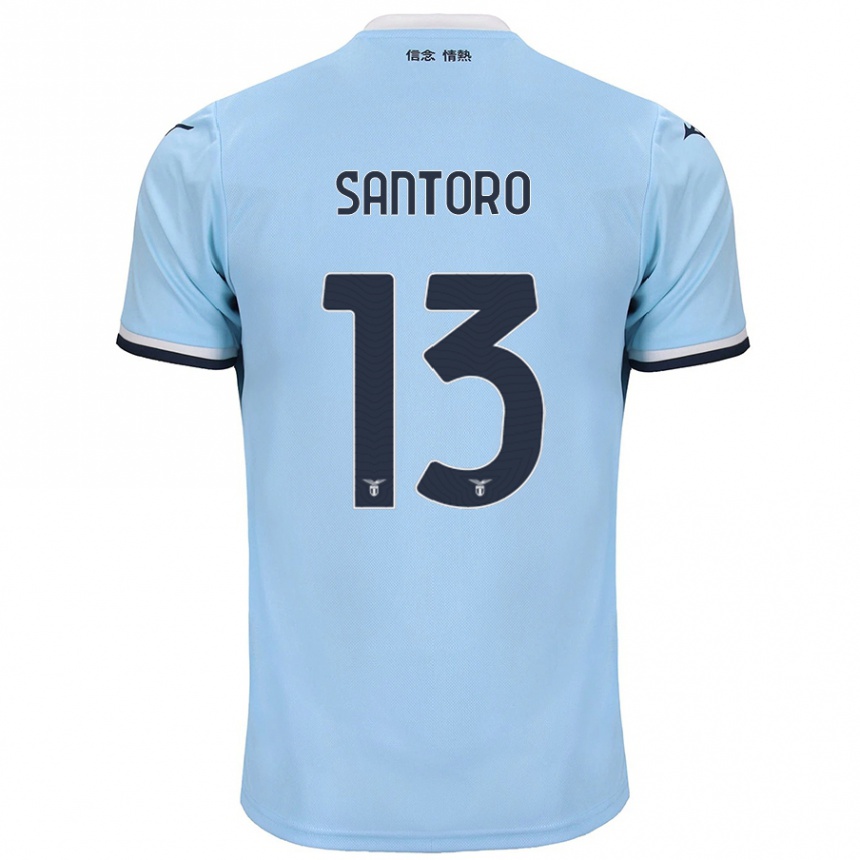 Women Football Martina Santoro #13 Blue Home Jersey 2024/25 T-Shirt Nz