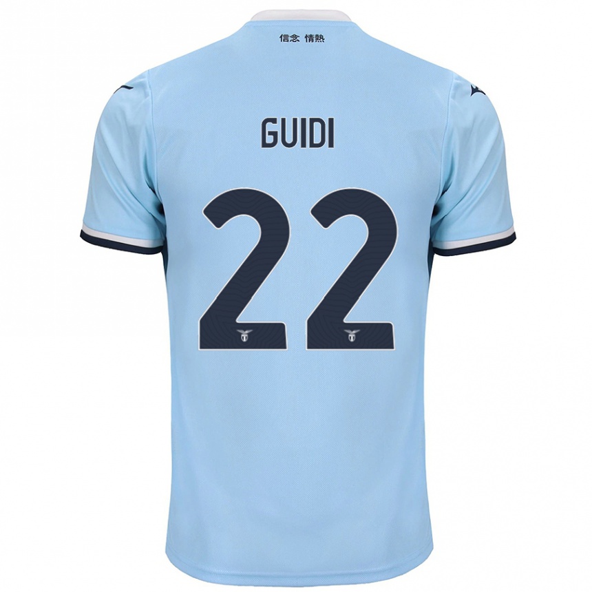 Women Football Emma Guidi #22 Blue Home Jersey 2024/25 T-Shirt Nz