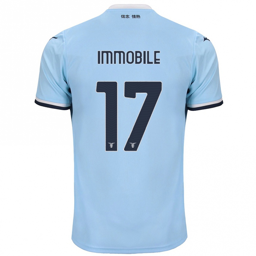 Women Football Ciro Immobile #17 Blue Home Jersey 2024/25 T-Shirt Nz