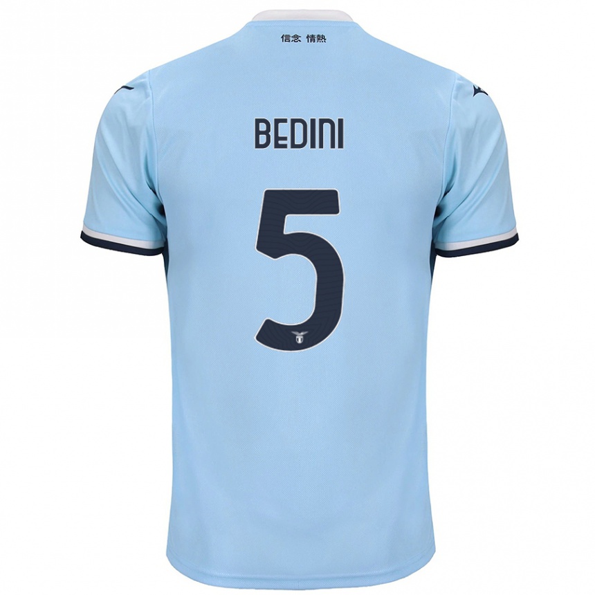 Women Football Filippo Bedini #5 Blue Home Jersey 2024/25 T-Shirt Nz