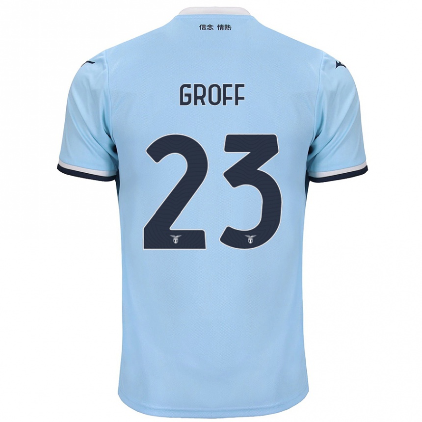 Women Football Chiara Groff #23 Blue Home Jersey 2024/25 T-Shirt Nz