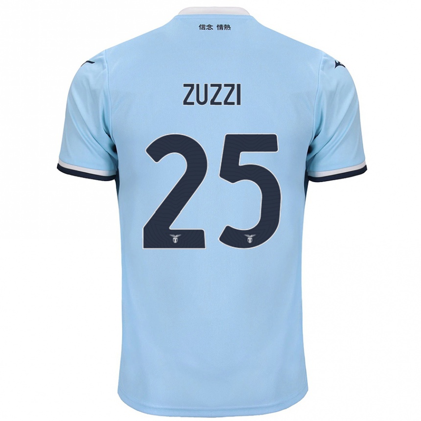 Women Football Giorgia Zuzzi #25 Blue Home Jersey 2024/25 T-Shirt Nz