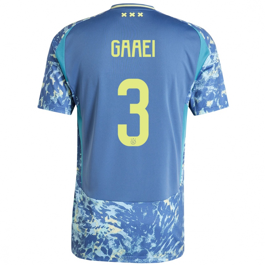 Women Football Anton Gaaei #3 Grey Blue Yellow Away Jersey 2024/25 T-Shirt Nz