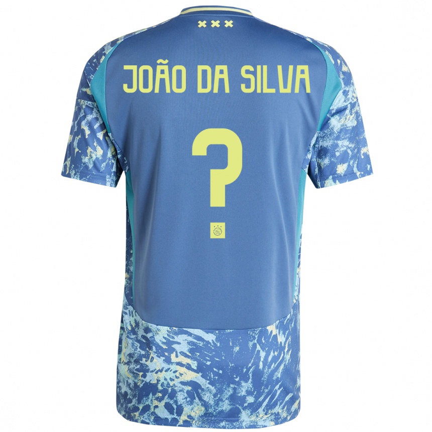 Women Football Miguel João Da Silva #0 Grey Blue Yellow Away Jersey 2024/25 T-Shirt Nz