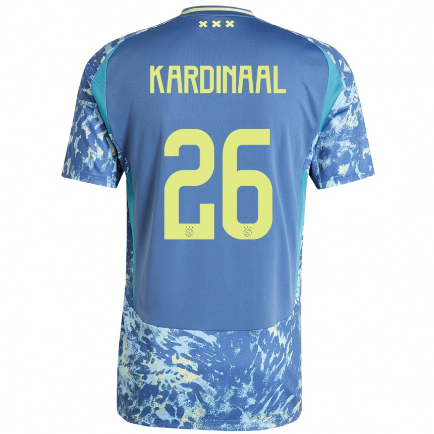 Women Football Isa Kardinaal #26 Grey Blue Yellow Away Jersey 2024/25 T-Shirt Nz