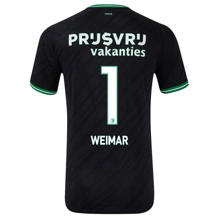 Women Football Jacintha Weimar #1 Black Green Away Jersey 2024/25 T-Shirt Nz