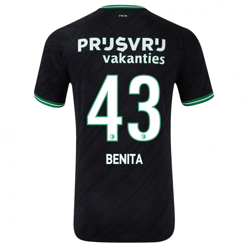 Women Football Mimeirhel Benita #43 Black Green Away Jersey 2024/25 T-Shirt Nz