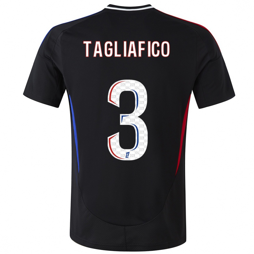 Women Football Nicolas Tagliafico #3 Black Away Jersey 2024/25 T-Shirt Nz