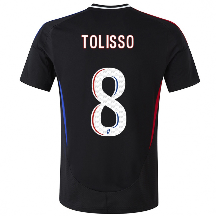 Women Football Corentin Tolisso #8 Black Away Jersey 2024/25 T-Shirt Nz