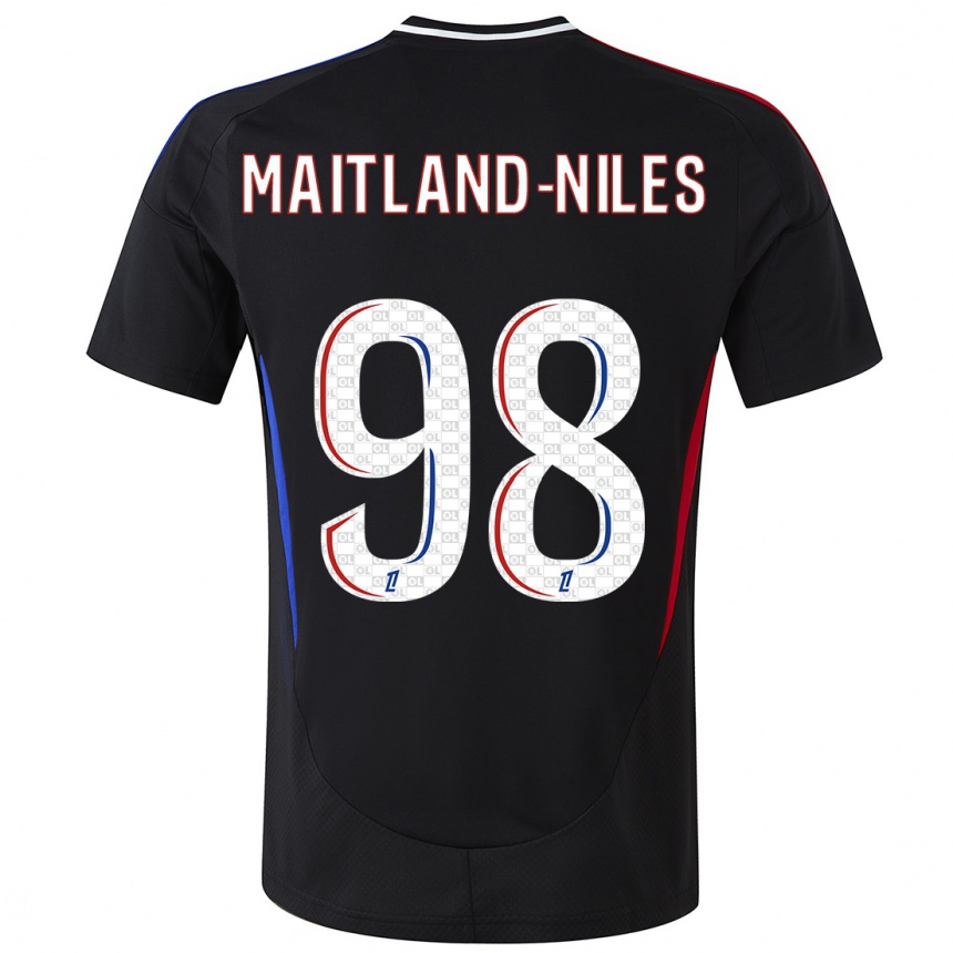 Women Football Ainsley Maitland-Niles #98 Black Away Jersey 2024/25 T-Shirt Nz