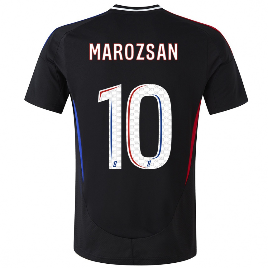 Women Football Dzsenifer Marozsan #10 Black Away Jersey 2024/25 T-Shirt Nz