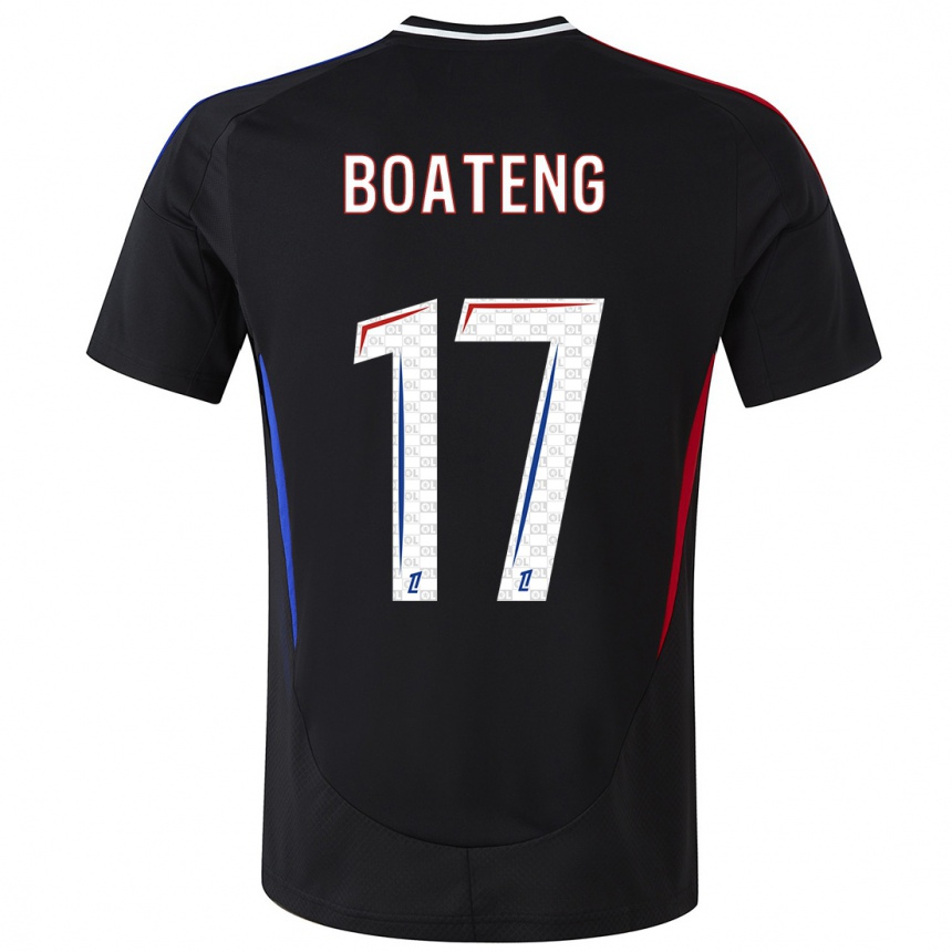 Women Football Jerome Boateng #17 Black Away Jersey 2024/25 T-Shirt Nz