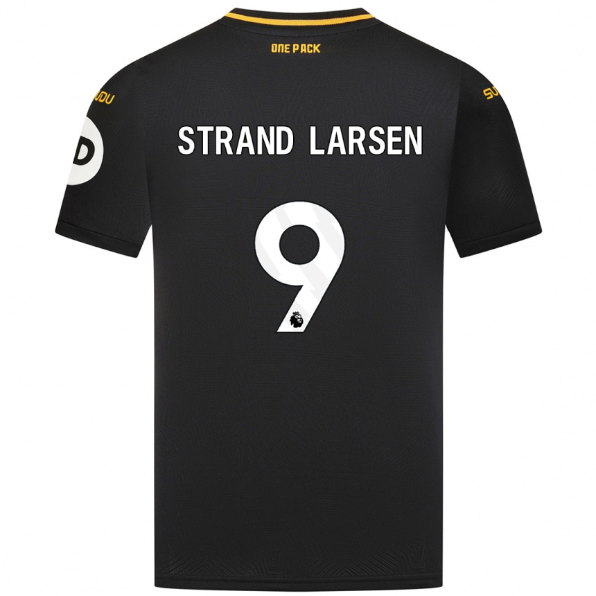 Women Football Jørgen Strand Larsen #9 Black Away Jersey 2024/25 T-Shirt Nz