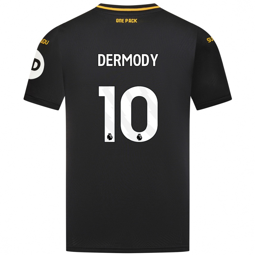 Women Football Helen Dermody #10 Black Away Jersey 2024/25 T-Shirt Nz