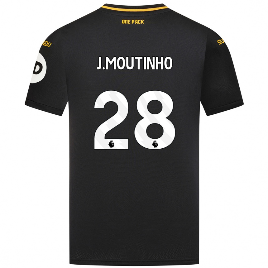 Women Football Joao Moutinho #28 Black Away Jersey 2024/25 T-Shirt Nz