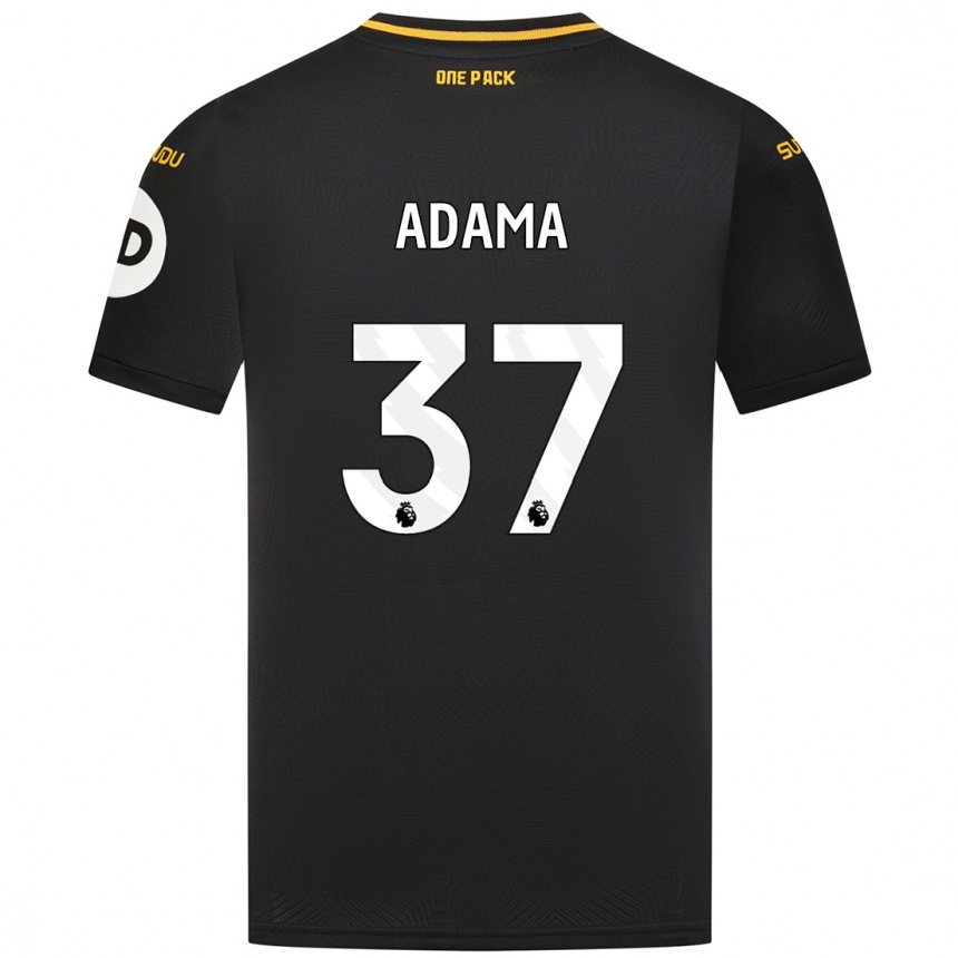 Women Football Adama Traore #37 Black Away Jersey 2024/25 T-Shirt Nz