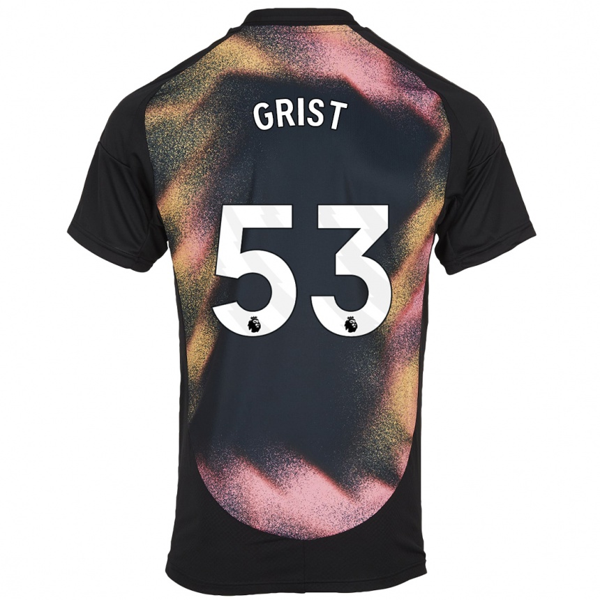 Women Football Ben Grist #53 Black White Away Jersey 2024/25 T-Shirt Nz