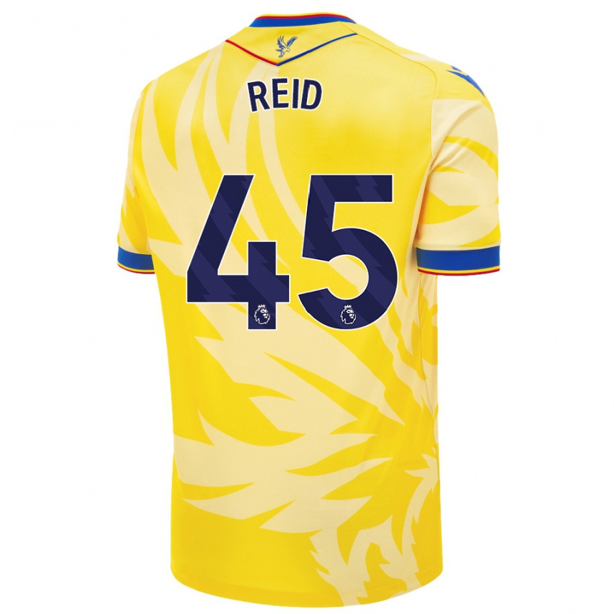 Women Football Dylan Reid #45 Yellow Away Jersey 2024/25 T-Shirt Nz