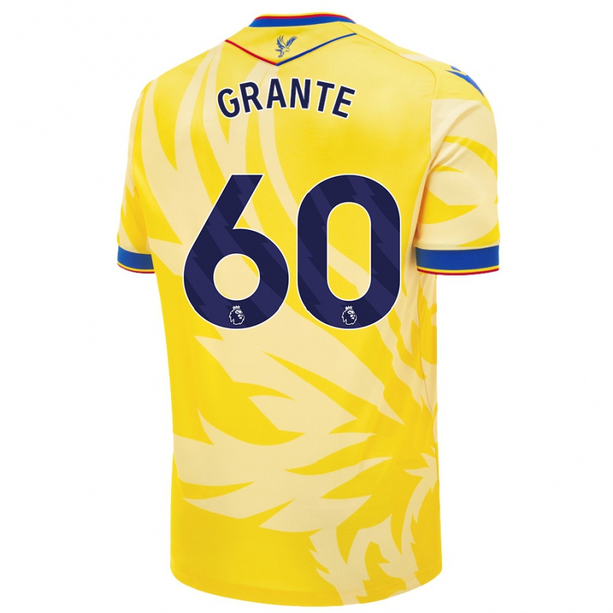 Women Football Jake Grante #60 Yellow Away Jersey 2024/25 T-Shirt Nz