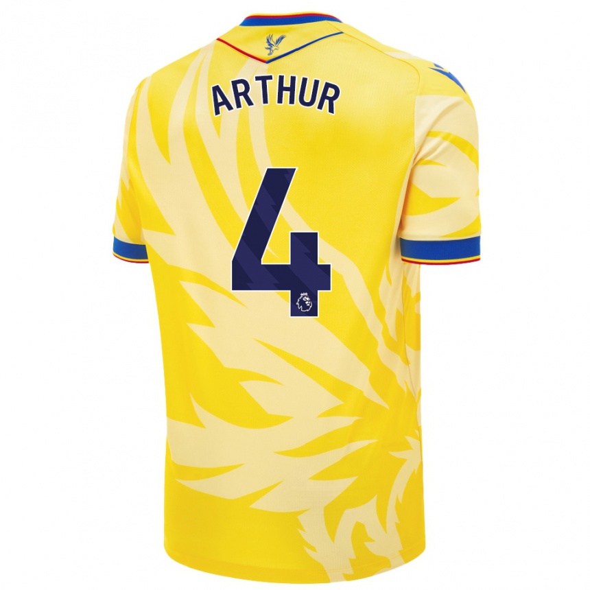 Women Football Chloe Arthur #4 Yellow Away Jersey 2024/25 T-Shirt Nz