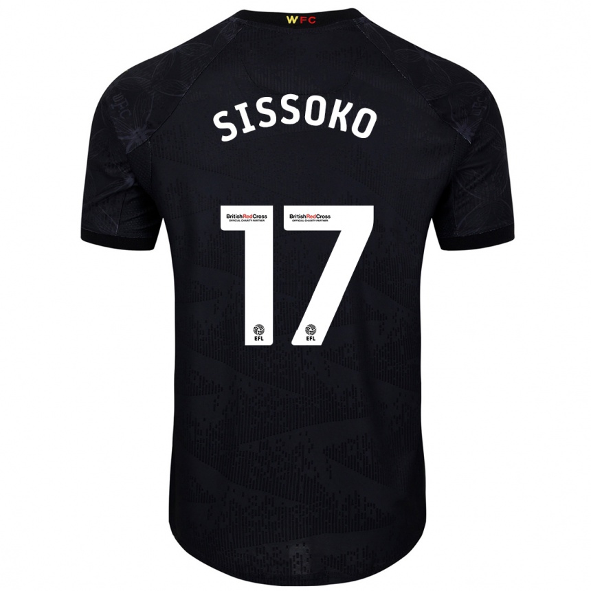 Women Football Moussa Sissoko #17 Black White Away Jersey 2024/25 T-Shirt Nz