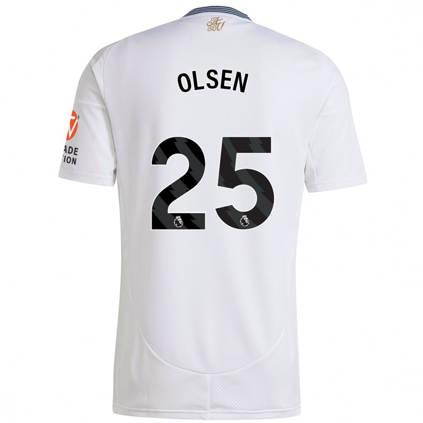 Women Football Robin Olsen #25 White Away Jersey 2024/25 T-Shirt Nz