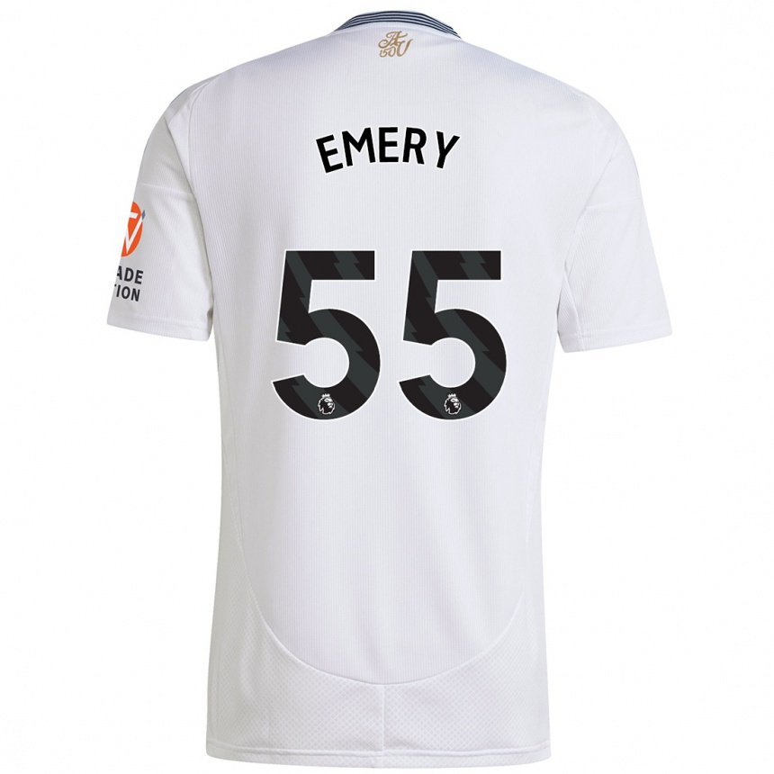 Women Football Lander Emery #55 White Away Jersey 2024/25 T-Shirt Nz