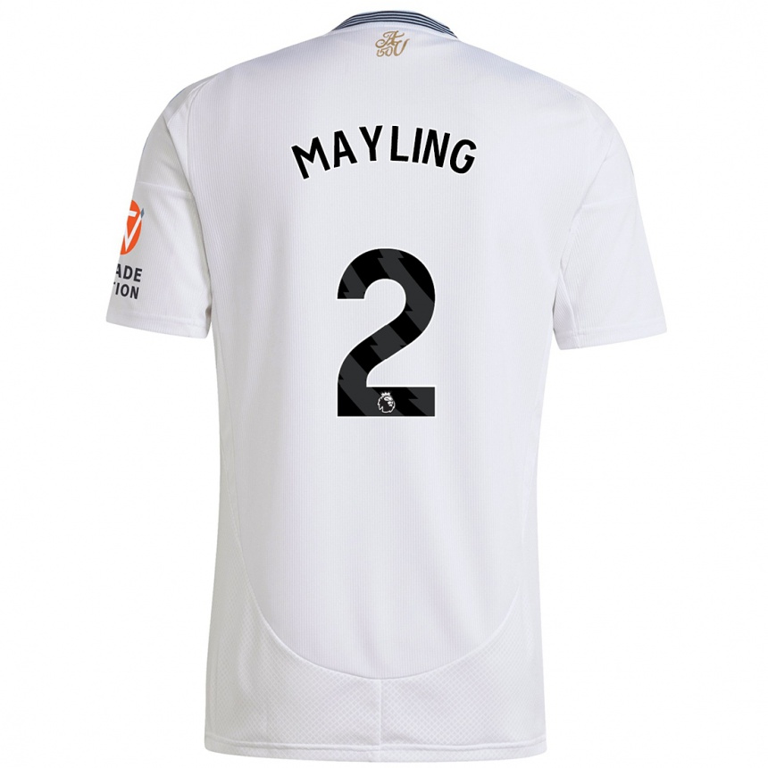 Women Football Sarah Mayling #2 White Away Jersey 2024/25 T-Shirt Nz