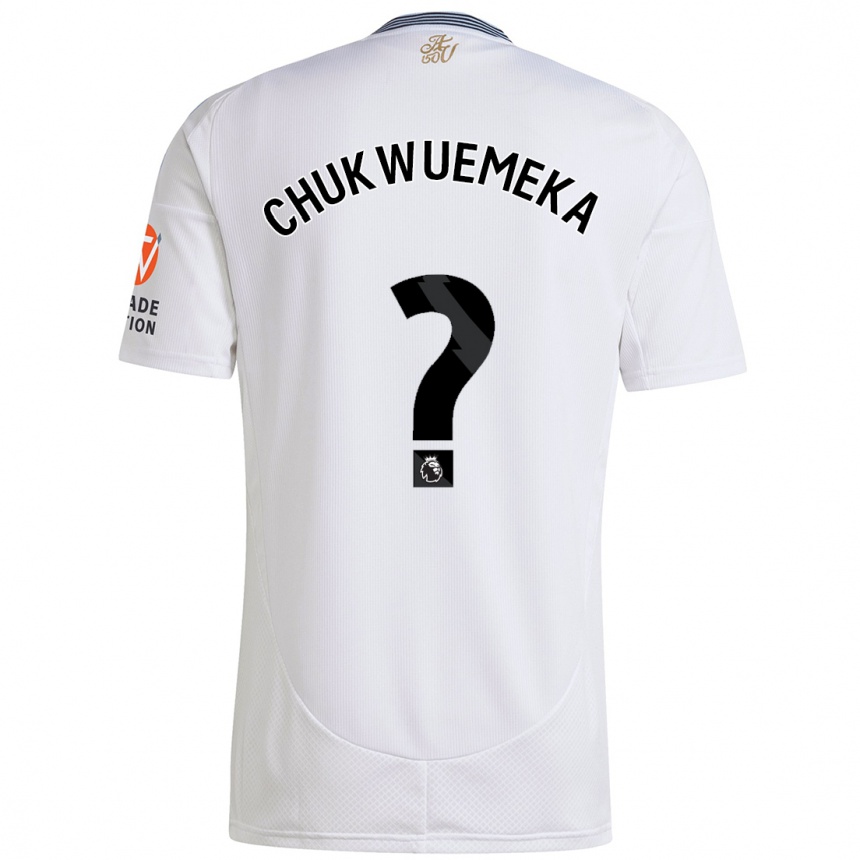 Women Football Caleb Chukwuemeka #0 White Away Jersey 2024/25 T-Shirt Nz