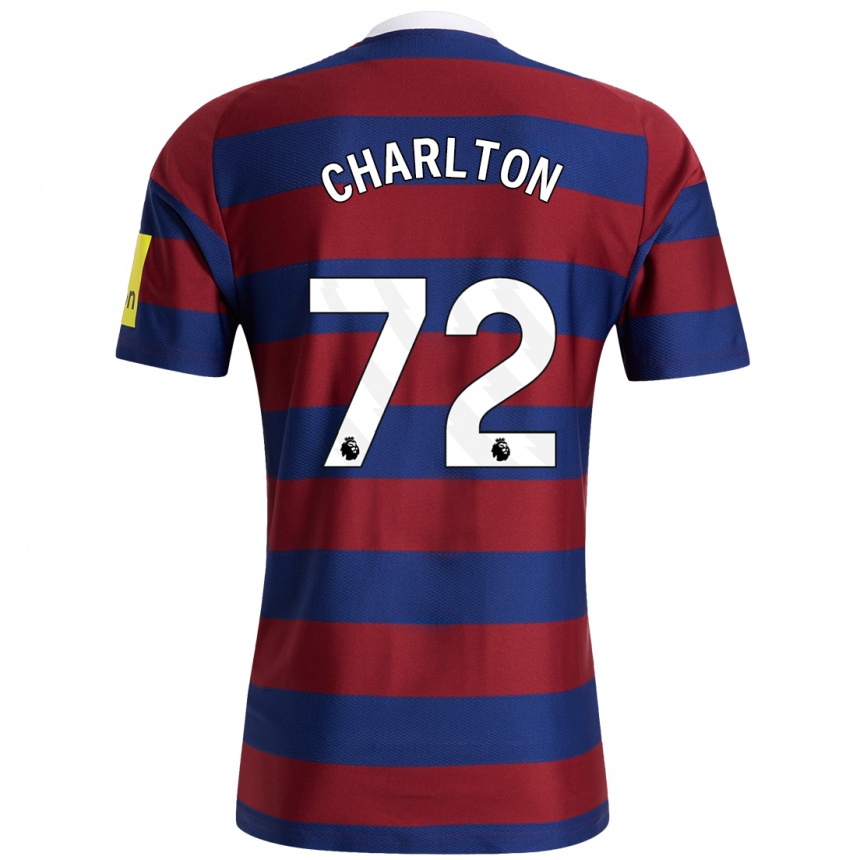 Women Football Dylan Charlton #72 Burgundy Navy Blue Away Jersey 2024/25 T-Shirt Nz