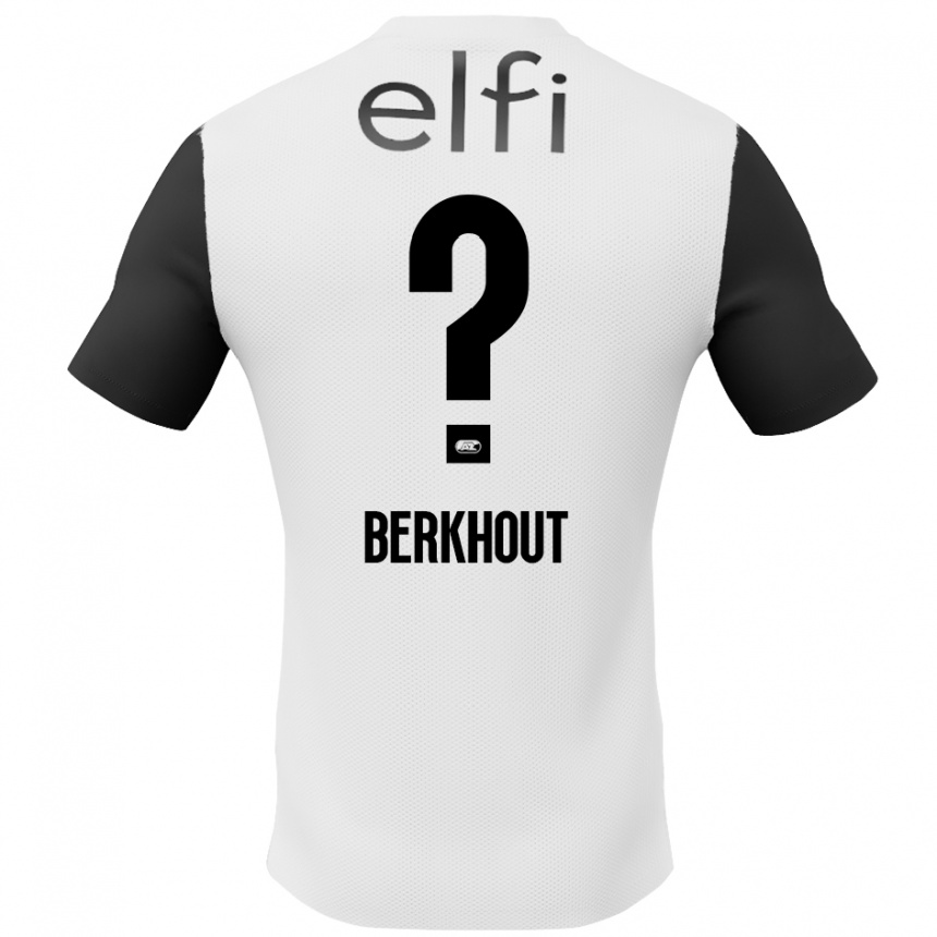 Women Football Jorn Berkhout #0 White Black Away Jersey 2024/25 T-Shirt Nz