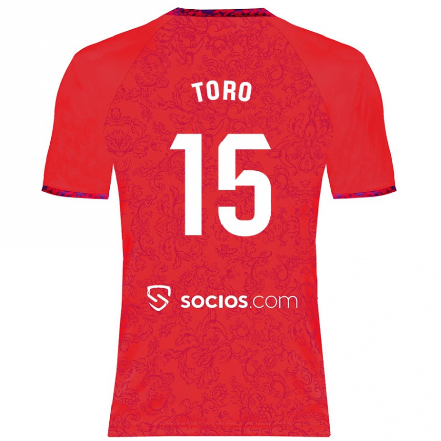 Women Football Juanan Toro #15 Red Away Jersey 2024/25 T-Shirt Nz