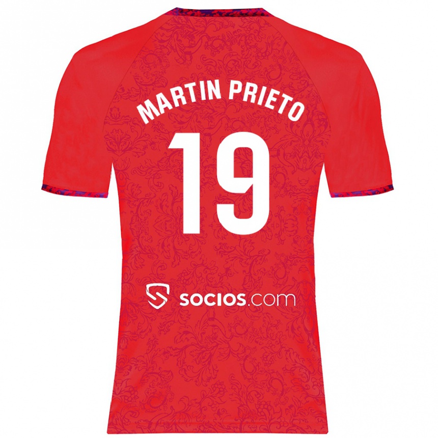 Women Football Cristina Martín-Prieto Gutiérrez #19 Red Away Jersey 2024/25 T-Shirt Nz