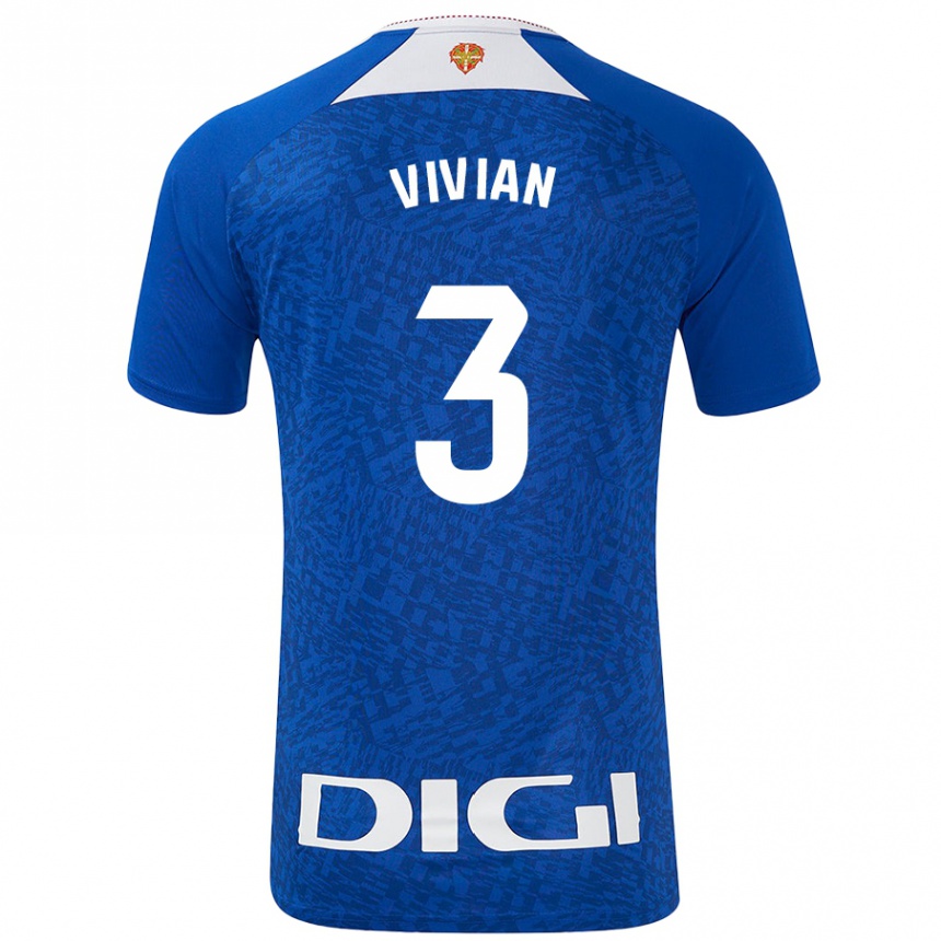 Women Football Dani Vivian #3 Royal Blue Away Jersey 2024/25 T-Shirt Nz