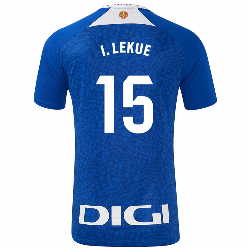 Women Football Iñigo Lekue #15 Royal Blue Away Jersey 2024/25 T-Shirt Nz