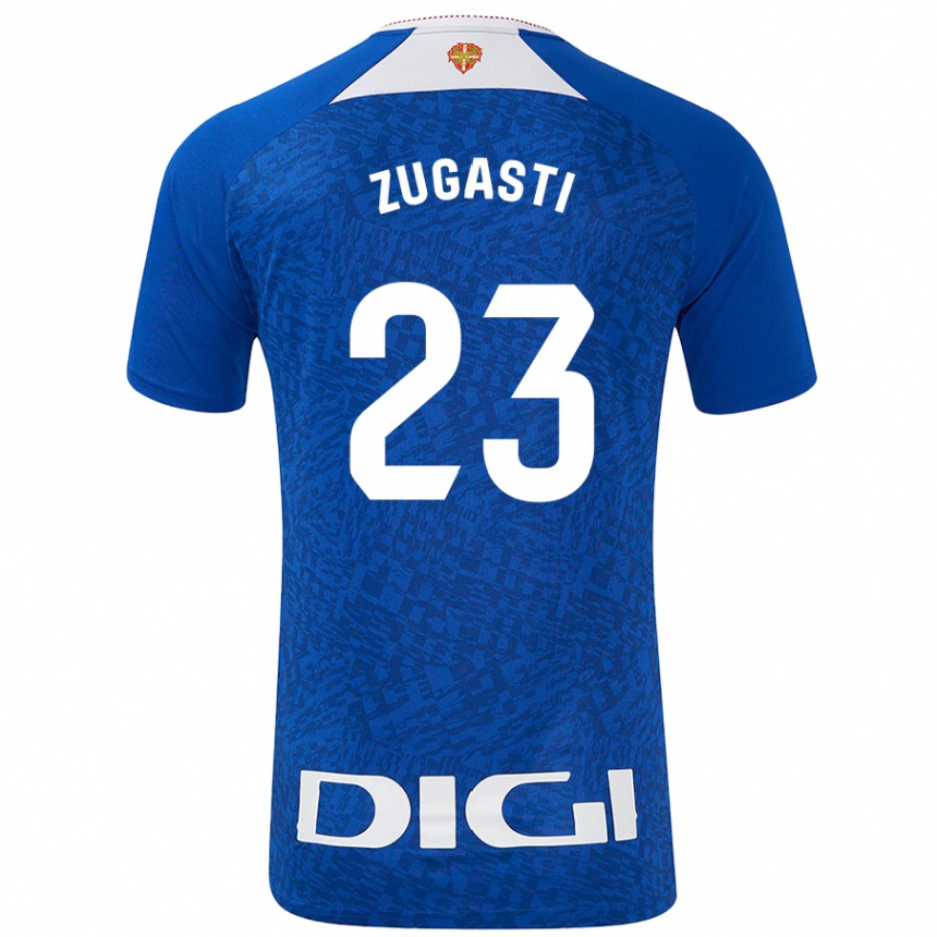 Women Football Patricia Zugasti Oses #23 Royal Blue Away Jersey 2024/25 T-Shirt Nz