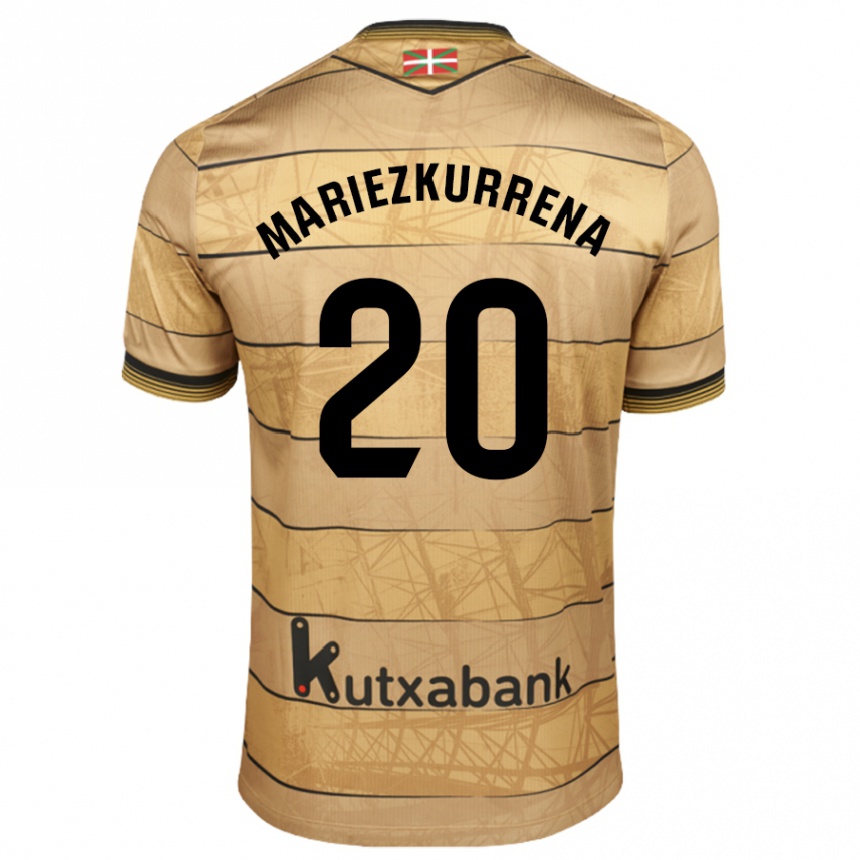 Women Football Arkaitz Mariezkurrena #20 Brown Away Jersey 2024/25 T-Shirt Nz