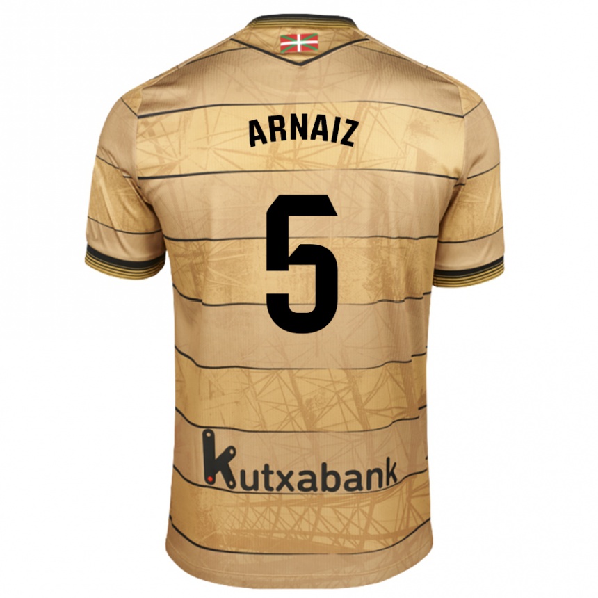 Women Football Iris Arnaiz #5 Brown Away Jersey 2024/25 T-Shirt Nz