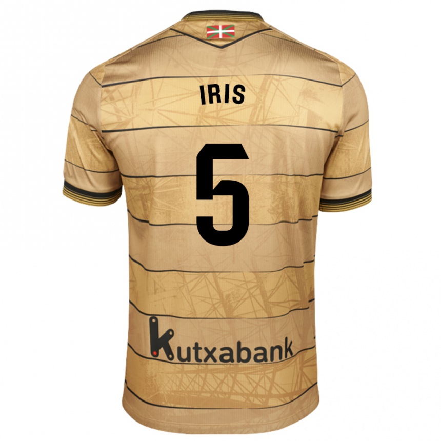 Women Football Iris Arnaiz Gil #5 Brown Away Jersey 2024/25 T-Shirt Nz