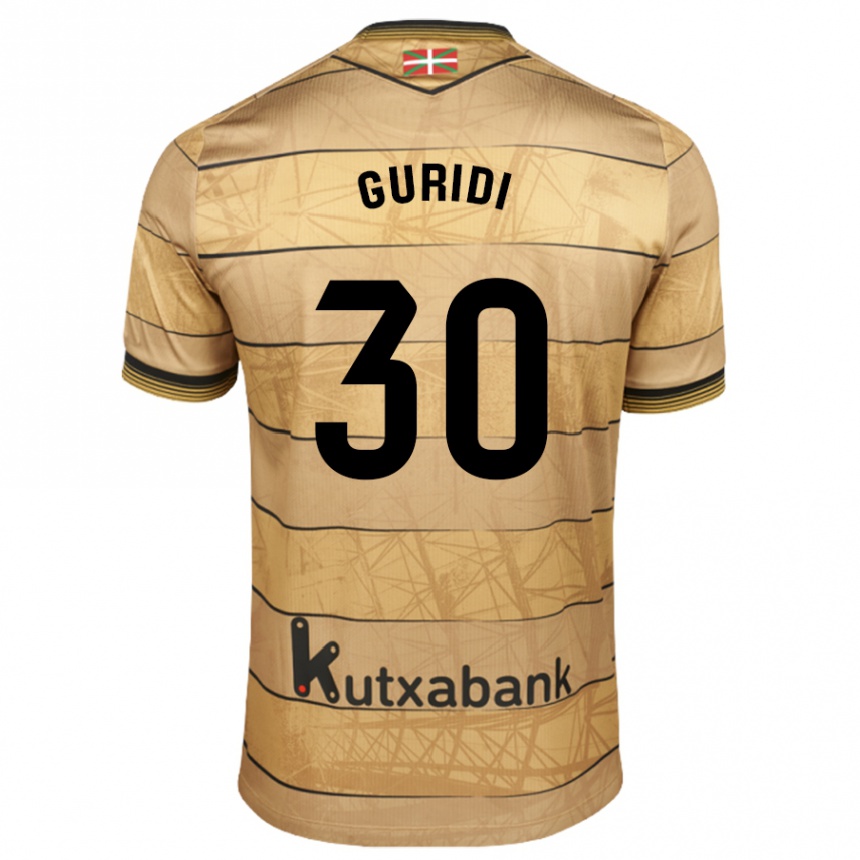 Women Football Elene Guridi Mesonero #30 Brown Away Jersey 2024/25 T-Shirt Nz