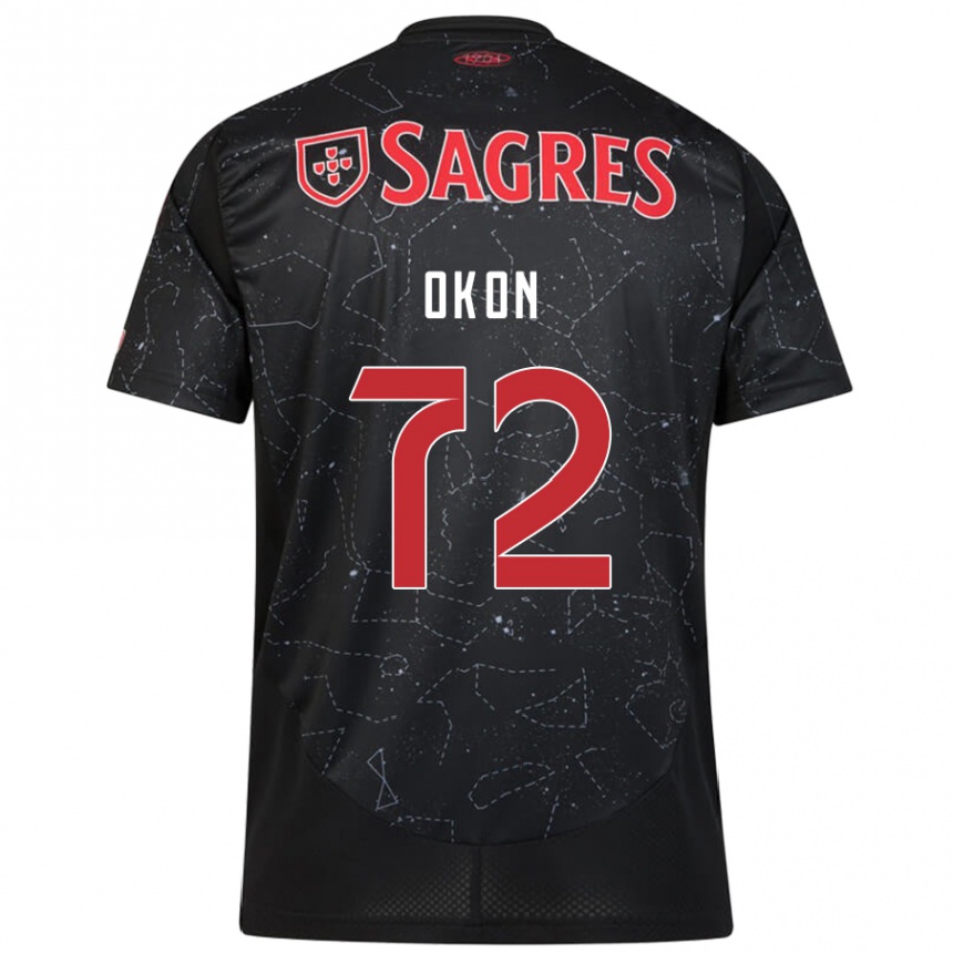 Women Football Paul Okon #72 Black Red Away Jersey 2024/25 T-Shirt Nz