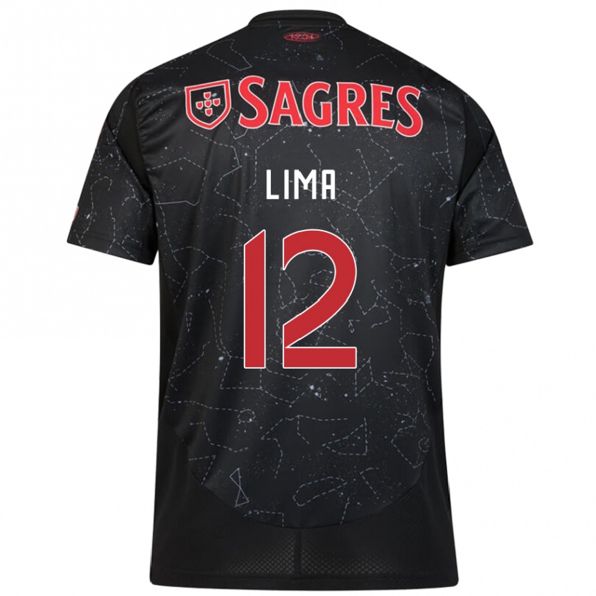 Women Football Thaís Lima #12 Black Red Away Jersey 2024/25 T-Shirt Nz