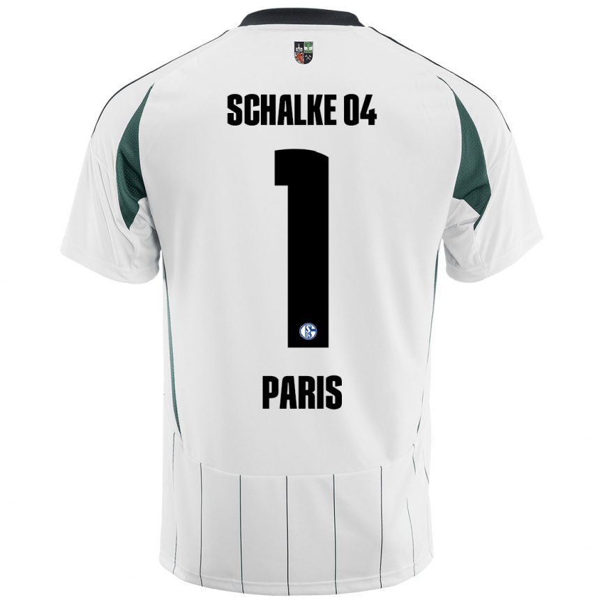 Women Football Julius Paris #1 White Green Away Jersey 2024/25 T-Shirt Nz