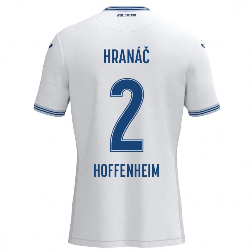 Women Football Robin Hranac #2 White Blue Away Jersey 2024/25 T-Shirt Nz